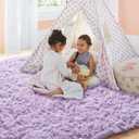 PAGISOFE Purple Rugs for Girls Bedroom 6x9 Ft Fluffy Living Room Area Rugs, Soft Bedside Princess Rug for Kid's Room Nursery Christmas Home Decor Shag Carpet for Kids Playroom,Plush Mermaid Kawaii Rug