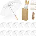 Aodaer Wedding Umbrella Bulk with Foldable Storage Box Auto Open Foldable Umbrellas Windproof Travel Umbrella for Outdoor Activities, Wedding Anniversary Photography