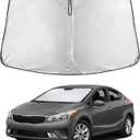 EcoNour Windshield Sunshade for Kia Forte 2019-2023 2024 2025, Sun Visor for Front Windshield & Window Sun Shade Cover, UV Heat Blocker & Protector, Car Accessories