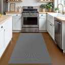 KOZYFLY Rugs for Entryway 3x5 ft Washable Area Rug Non Slip Rubber Backed Entry Rug Woven Indoor Door Mat Cotton Kitchen Rugs Floor Carpet for Entryway, Foyer, Backdoor, Grey/Dark Grey