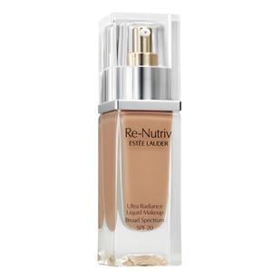 Este Lauder Re-Nutriv Ultra Radiance Liquid Foundation SPF 20 | Luxurious, Hydrating, Long-Wearing, 1 Fl Oz (4N1 Shell Beige - Medium tan with neutral undertones)