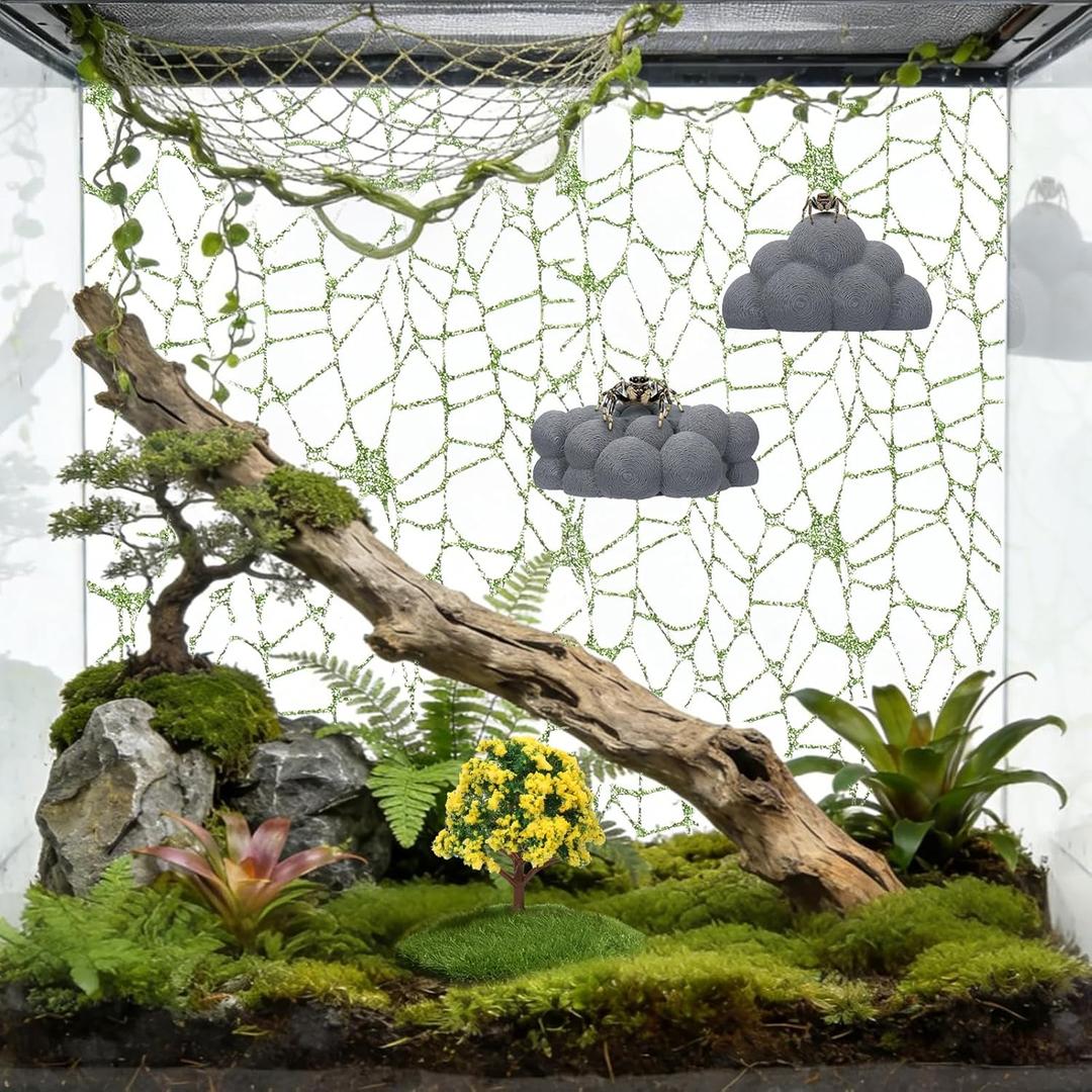 BABORUI Jumping Spider Accessories, Magnetic Cloud Platforms for Climbing Resting, Jumping Spider Enclosure Accessories for Natural Habitat Setup (Cloud)