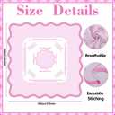 Mindsoft Scalloped Mahjong Tablecloth 55 x 55 Inches Square Tablecloth Polyester Game Table Cover for Mahjong Beginners Card Board Tile Games Supplies (Pink)
