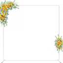 Wedding Arch Backdrop Stand 6.6x6.6 FT Square Wedding Arches for Ceremony White Metal Arch Stand for Wedding Bridal Shower Birthday Party Garden Floral Wedding Arbor Anniversary Event Decor, White 