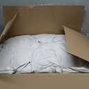 Serta Feather and Down Fiber Pillow Top Mattress Topper Queen Size - 233 Thread Count 100% Cotton Mattress Pad Ultra Soft 2-Inch Support Feather Bed-White