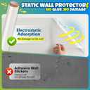 Matte Electrostatic Wall Protect Film, Clear Wall Protector 6.6ft, 23.6in X 6.6ft