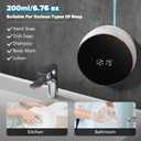 Automatic Soap Dispenser Liquid Bathroom: Wall Mount Rechargeable Touchless Adjustable Auto Smart Electric Plastic White Soap Dispenser with Clock - Kitchen - Hand Dish Lotion Couple Kids