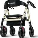 450Lbs Bariatric Rollator Walker,Heavy-Duty Walkers for Seniors with seat