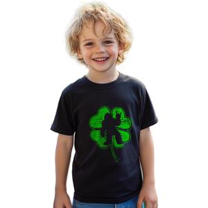 Boys St Patricks Day Shirt for Toddler Girls Funny Saint Patricks Day T-Shirts Kids Short Sleeve Tops Shamrock Tee 2-8Y