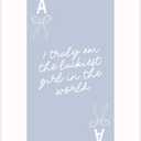 3 x Lucky Girl Syndrome Poster Trendy Ace Card Print Blue Bow Wall Art Casino Theme Party Poker Art Poster Preppy Girly Dorm College Apartment Coquette Room Decor8x12inch Unframed (POK06)