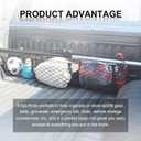 3 Pocket Cargo Net Trunk Bed Organizer, Upgrade Cargo Net Trunk Bed Organizer Compatible with Ford, Dodge, GMC, Chevy Silverado, Toyota, Nissan, Honda, Lincoln and Pickup Truck. 53 x 12 x 10 inches