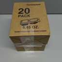 2 x 20sets Double Compartment Condiment Containers with Lids, snack box containers, Portion Cups Plastic perfect for to-go Sauce, Sampling, Dressing, Travel Snack