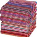 BolBom*S Bath Towel Set 4 Pack,30 x 60 Inches Large 100% Cotton Stripe Bath Towel Soft,Absorbent and Quick Dry Towels for Bathroom, Pool, Beach, Swim and Yoga, Bathroom Towels for Daily Use