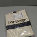 TOPDesign 1 | 3 | 6 | 30 Pack Canvas Tote Bag with an External Pocket, Reusable Grocery Shopping Bag, Top Zipper Closure, Daily Essentials (Black/Natural Pack of 1)