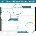 Planner 2026-2027 - Academic Planner 2026-2027, Weekly and Monthly, Jul 2026 - Jun 2027, 26-27 Planner 6.3 8.4, Notes, Thick Paper, Back Pocket, Twin-wire Binding