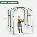 SUNYRISY Garden Arch Trellis, Metal Core Trellis for Climbing Plants Outdoor, 87" x 71" x 75" Tall Archway Tunnel Plant Support for Vine Cucumber Tomato Grape Vegetables Climbing Plants