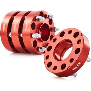 Orion Motor Tech 6x5.5 Wheel Spacers, 1.5 Inch Red Wheel Spacer Kit with M14x1.5 Studs Compatible with Chevy Silverado GMC Sierra 1500 Suburban Tahoe, Hub Centric 78.1mm Bore Wheel Spacer Kit, 4pc