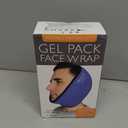 LotFancy Face Ice Pack Wrap for TMJ, Wisdom Teeth, with 4 Reusable Hot Cold Therapy Gel Packs, Pain Relief for Head, Oral and Facial Surgery, Dental Implants, Blue