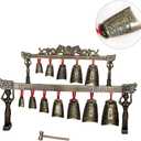 Healifty Mini Double Layers Bronze Chime 14.96X2.36X9.44In Ancient Chinese Folk Percussion Instrument Home Office Decoration Souvenir