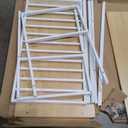 VASAGLE Kitchen Island with 3 Shelves, 47.2 Inches Width Kitchen Shelf with Large Worktop, Stable Steel Structure, Industrial, Easy to Assemble, Oak Color and White UKKI001W09