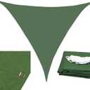 Triangle Sun Shade Sail, Waterproof Shade Sail Shade Canopy Outdoor Awning,Canopy Sunshade Cover for Patio Garden Yard Deck Pergola Backyard (3*3*3m/9.8*9.8*9.8ft, Dark Green)