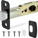 Aesytava Matte Black 1 Pack Door Lock Parts, Adjustable Door Latch Replacement, Door Lock Replacement Parts, Door Deadlatch Mechanism
