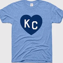 KC Heart Retro Kansas City Heart KC T-Shirt (Small)