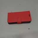 SafeSleeve Wallet Leather Case for iPhone 13 Pro, 13 EMF Blocker for Cell Phone with 3 Card Holder & Adjustable Stand  Magnetic Closure, and Magnetic Folio Protection for Daily Use (Red)