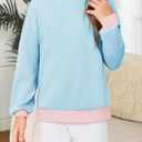 2 x Haloumoning Girls Crewneck Sweatshirts Kids Casual Long Sleeve Loose Tops Fall Comfy Lightweight Pullovers 5-14 Years