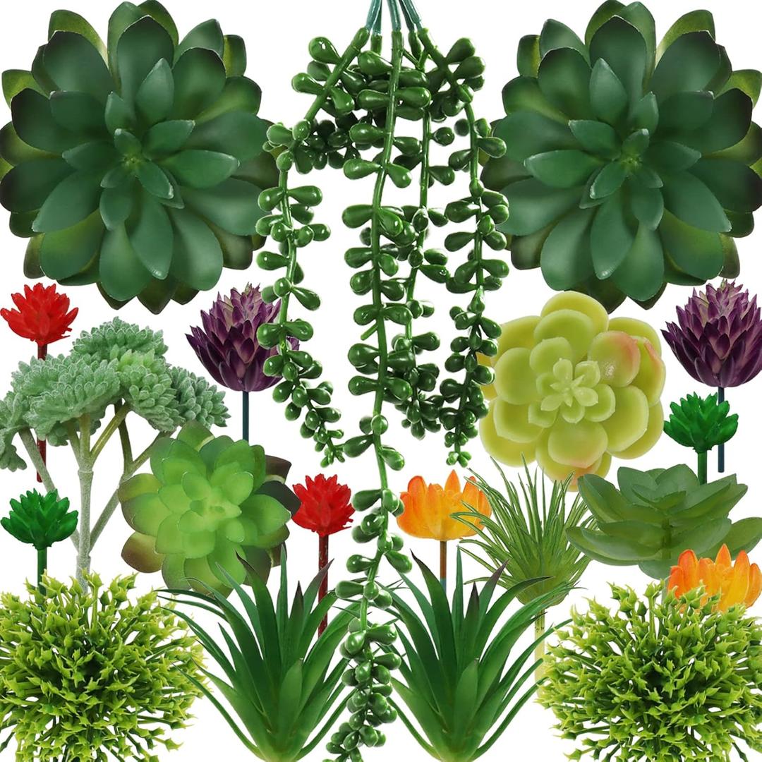 Succulents Plants Artificial, 20pcs Colorful Fake Succulents, Mini Artificial Succulents for DIY Home Terrarium Floral Wall Office Decoration (Unpotted) Succulents Plants Artificial, 20pcs Colorful Fake Succulents, Mini Artificial Succulents for DIY Home Terrarium Floral Wall Office Decoration (Unpotted)