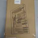 2 x IEEK Kitchen Drawer Organizer for Cutlery and Utensils,Adjustable Silverware Drawer Organizer Tray,Kitchen Storage Divider for Spatula Tools,Gadgets,Forks,Knives,Spoons and Chopsticks,Black-L