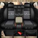 DISUTOGO Seat Covers Full Set Fit for Mazda CX-5 2013-2024 2025 2026: Faux Leather Car Seat Covers Waterproof Automotive Seat Protector Covers Compatible Airbag (5 Seats, Black&Grey)