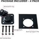 Lonffery 4 Pack Recessed D-Ring Tie Down Anchors (6,000 lb. Capacity), Heavy Duty Kit for Trailer or Deliveries, Black