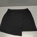 Bikini Bottoms for Women Side Slit High Waisted Tummy Control Solid Beach Outfits Swimsuit Bottom, Size XXL, Black 