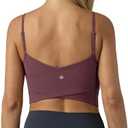 Colorfulkoala Women's Dreamlux Crop Tank Tops with Built in Bra Adjustable Spaghetti Strap Workout Yoga Camisole S