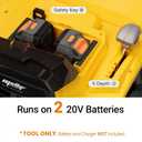 40V Cordless Brushless 15IN Scarifier & Dethatcher (Tool Only), 2-in-1 Lawn Aerator, 12 Gal Bag, Air Boost Technology, 5 Adjustable Depths, Walk-Behind for Lawn Care (Yellow-No Battery)