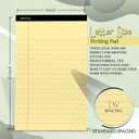 Enday Yellow Legal Pads 8.5 x 11 Inch, (12 Pack) 50 Sheets per Notepad, Note Pads, Legal Ruled Writing Pad with Perforated Pages, Yellow Paper Legal Pad for Work and Note-Taking