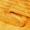 BEDELITE Fleece Blanket - 3D Ribbed Jacquard Decorative Yellow Throw Blanket for Couch & Bed, Lightweight Warm Cozy Soft Fuzzy Blankets All Seasons Suitable 50x60 inches