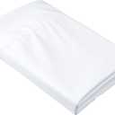 HBHLFZ Twin XL Flat Sheet - Ultra Soft Polyester Top Sheet - Hotel Quality Bed Sheets - Comfortable Wrinkle-Free - Easy to Care for - 1 Twin XL Flat Sheet Only Twin XL White