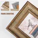 4x6 Picture Frame Photo Frame Rustic Picture Frame with real glass for Wall and Tabletop (Mix Color, 4x6-3PCS)