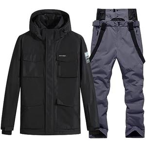 Men's Ski Jacket and Pants Set Waterproof Snowsuit Windproof Snow Suit Winter Outdoor Ski Suit L