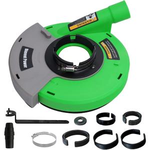 Diment Power Universal Surface Grinding Dust Shroud for Angle Grinder 7-Inch. Collect Grinding Dust-Wood, Stone, Cement, Marble, Rock, Granite, Concrete