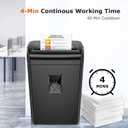Bonsaii 10-Sheet Cross Cut Paper Shredder, 5.5 Gal Home Office Heavy Duty Shredder for Credit Card, Staple, Clip with Transparent Window(C209-D)