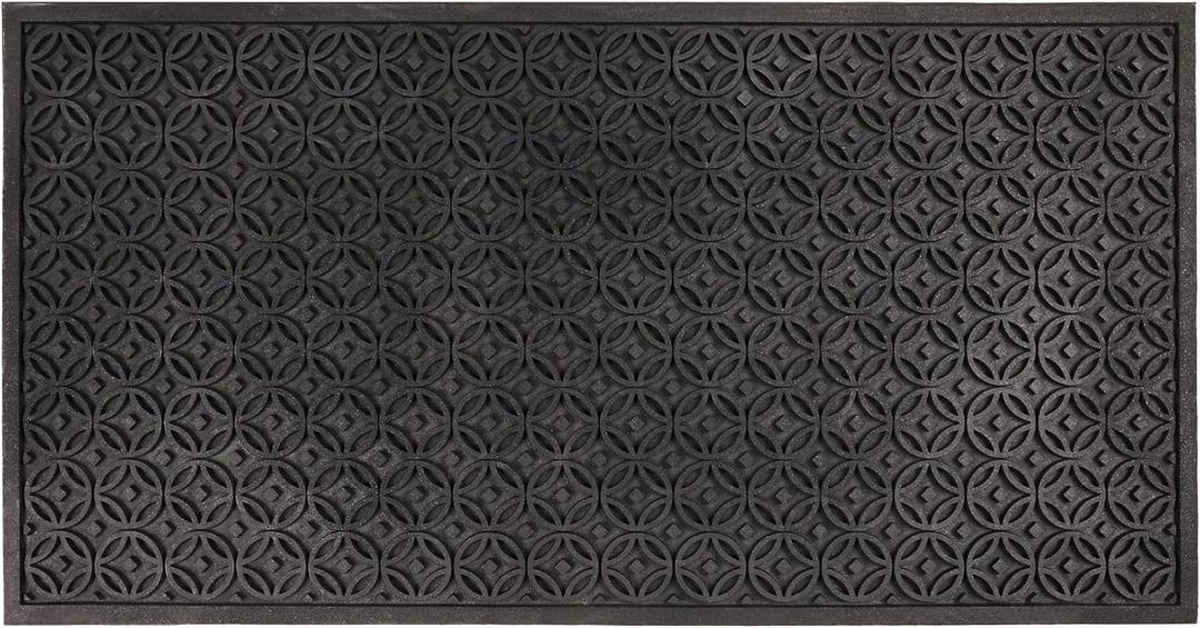 Large 47"x22" Durable Welcome Door Mat Outdoor, Non-Slip Rubber Door Mat- Heavy Duty Outdoor Mat for Front Door Entrance, Garage, Patio & High Traffic AreasLattice