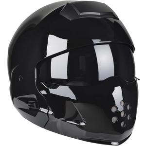 Harssidanzar 3/4 Open Face Motorbike Motorcycle Helmet Full Face Modular Helmets with Visor for Mens and Womens Street Bike Cruiser Scooter DOT Approved CU605US, Small