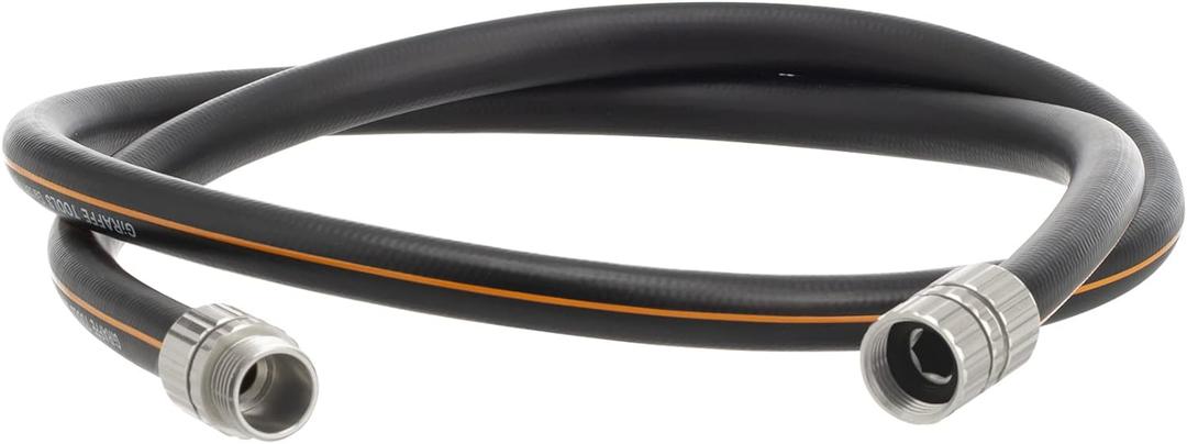 Giraffe Tools Leader Hose 5ft x 5/8", Custom Length, Heavy Duty, No Kink, Flexible, Rubber Garden Hose, Leakproof Water Hose with Male to Female Fittings, 600 Burst PSI