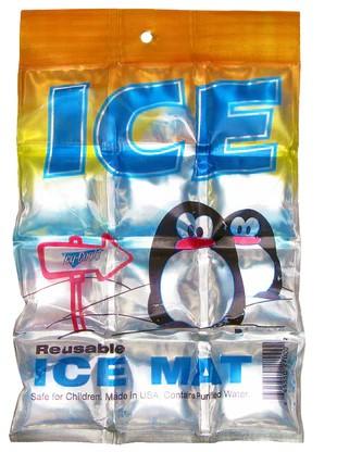 ICY-COOLS Penguin Purified Water Reusable Ice Packs for Coolers - 3 Pack (8.5 x 5.75) Long Lasting Flexible Ice Mat Freezer Packs for Lunch Boxes, Camping and Travel