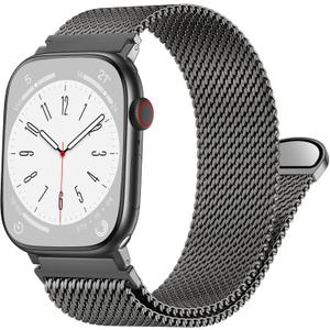 Milanese Mesh Loop Compatible with Apple Watch Bands for Men 44mm 49mm 45mm 46mm 40mm 38mm 41mm 42mm, Stainless Steel Metal Magnetic Strap for iWatch Band Series 11 10 9 8 7 6 5 4 3 2 1 SE Ultra3 2 1 (Grey)