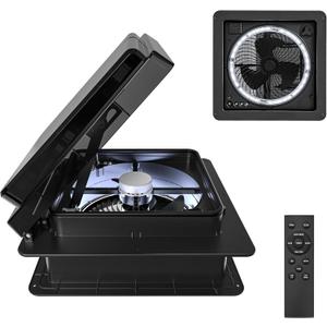 High-End 14'' RV Roof Vent Fan Voice Control Whisper-Quiet, 4-Color LED
Whisper-Quiet on Highest Speed, Colorful LED, Speech Control, Reversible Intake Exhuast, Garnish trim