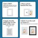 Somime 25 Pack White Picture Mats - 8x10 Pre-Cut Mats for 5x7 Photos - White Core Bevel Cut Frame Matte, Acid Free, Ideal for Frames, Artwork and Prints